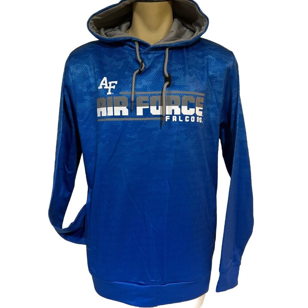 NEW Air Force Falcons Colosseum Athletics Blue Hooded Sweatshirt Men's L